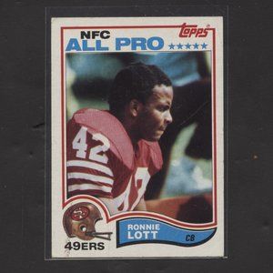 1982 topps football ronnie lott rookie 49'ers